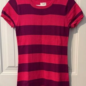 Girl’s Pink and Purple Striped Tee